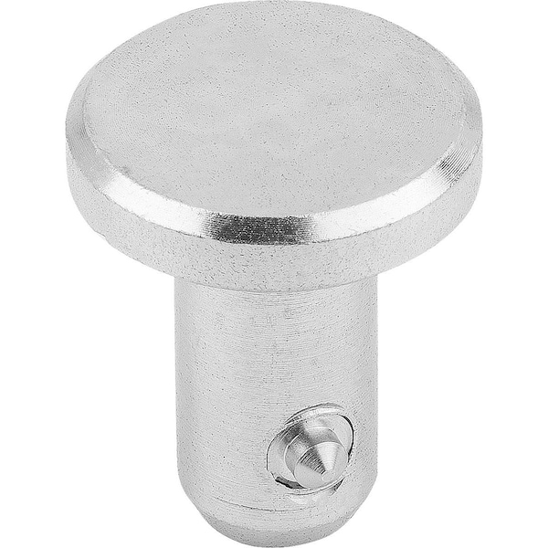 Kipp Locking Pin With Flat Head, W. Axial Lock, D1=10 L=20, Steel K0772